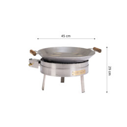 GrillSymbol gasol wok utomhus PRO-450 inox, ø 45 cm